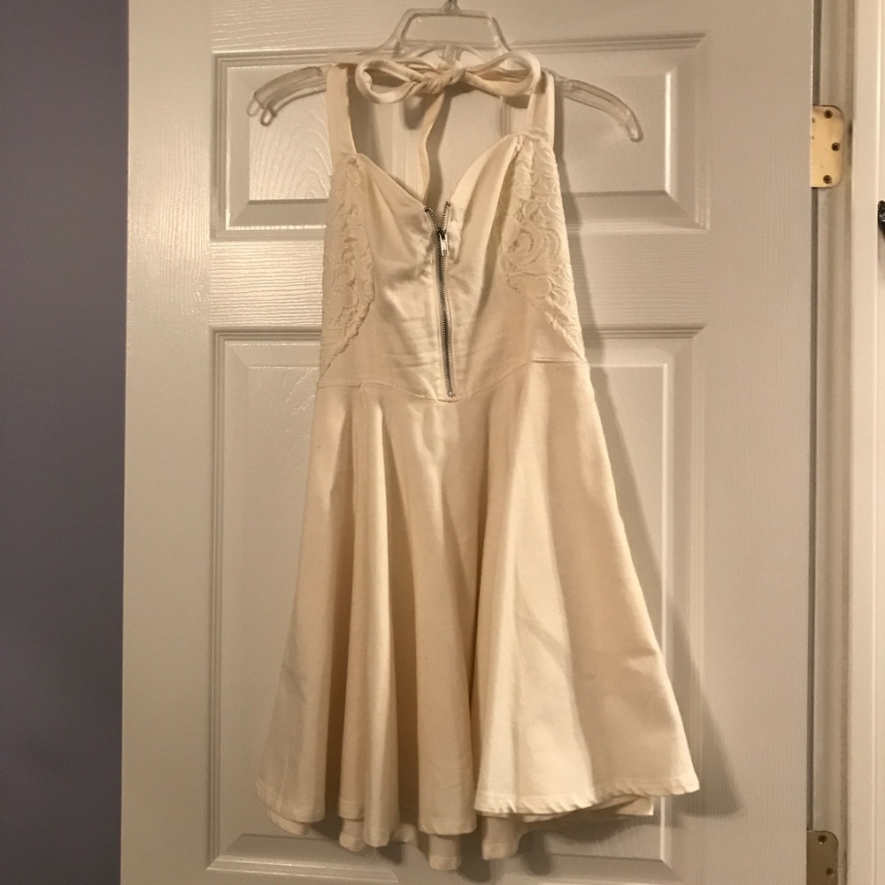 Cream halter dress
